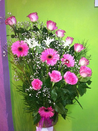 Pink rose 11 rosas $18.990.-